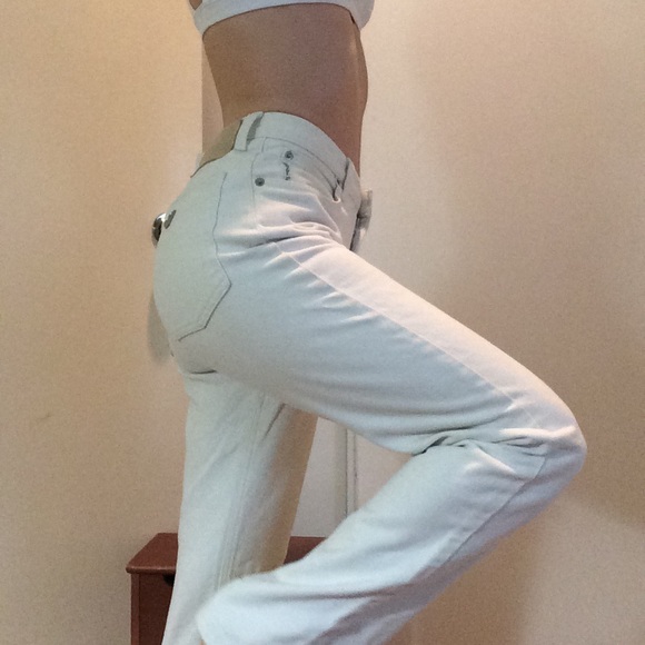 Giorgio Armani Pants - Vintage Giorgio Armani White SOFT Denim Mom Jeans